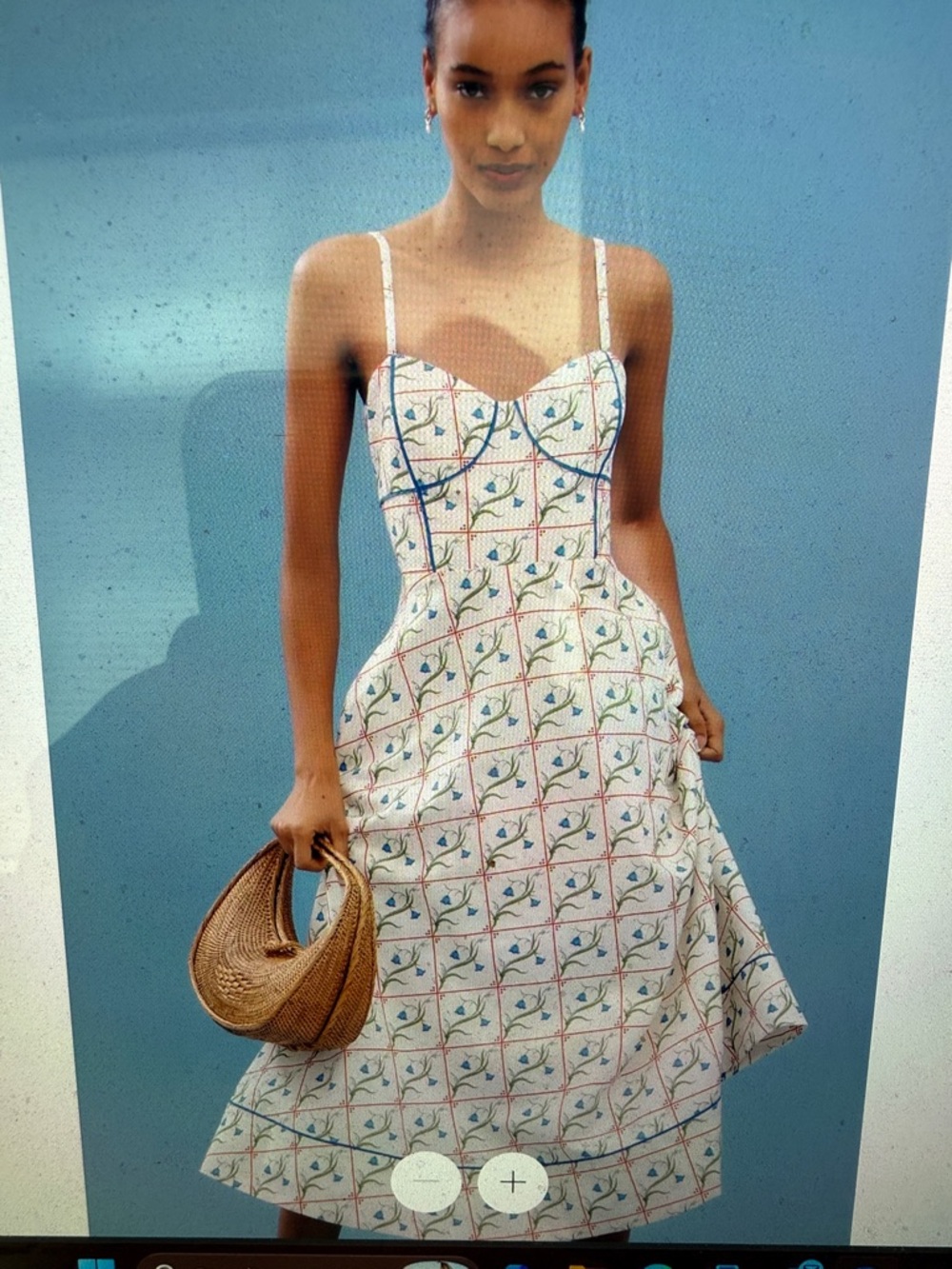 Rachel Antonoff ‘Harper’ Linen Cotton Blend Printed Midi Dress - Picture 14 of 16